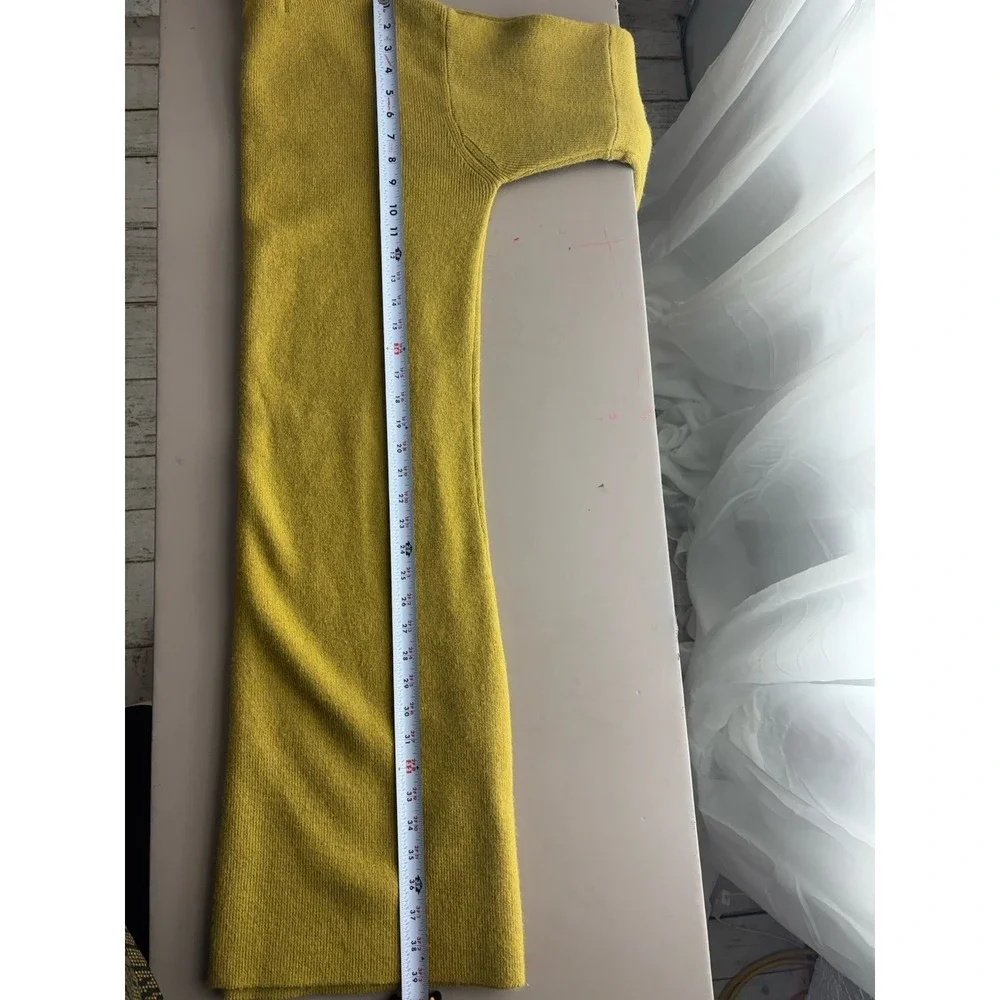 Roolee Womans Sz. S Yellow Sweater Dress‎ Knit Mock Turtleneck 0651